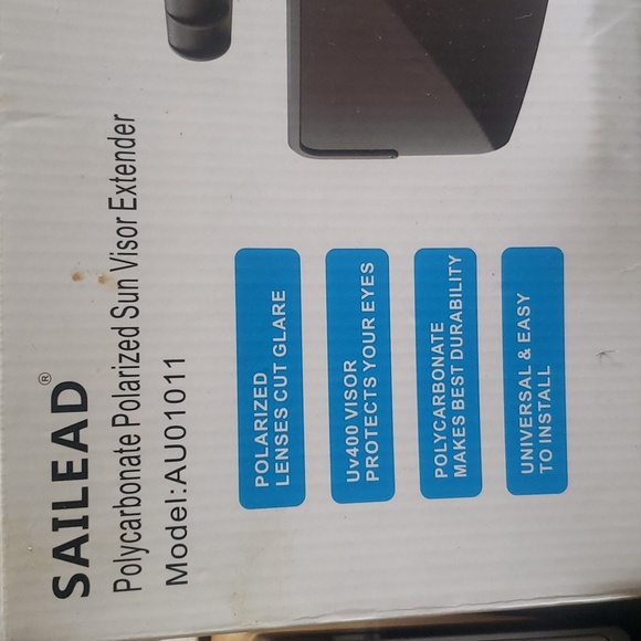 Sailed polycarbonate polarized sun visor extender. - Picture 2 of 3